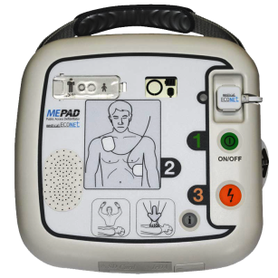Defibrylator półautomatyczny ME PAD i w pełni automatyczny ME PAD firmy Medical Econet.